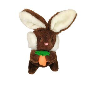 Vintage Commonwealth Pennsylvania Brown Plush Bunny Rabbit Stuffed Toy Holding C
